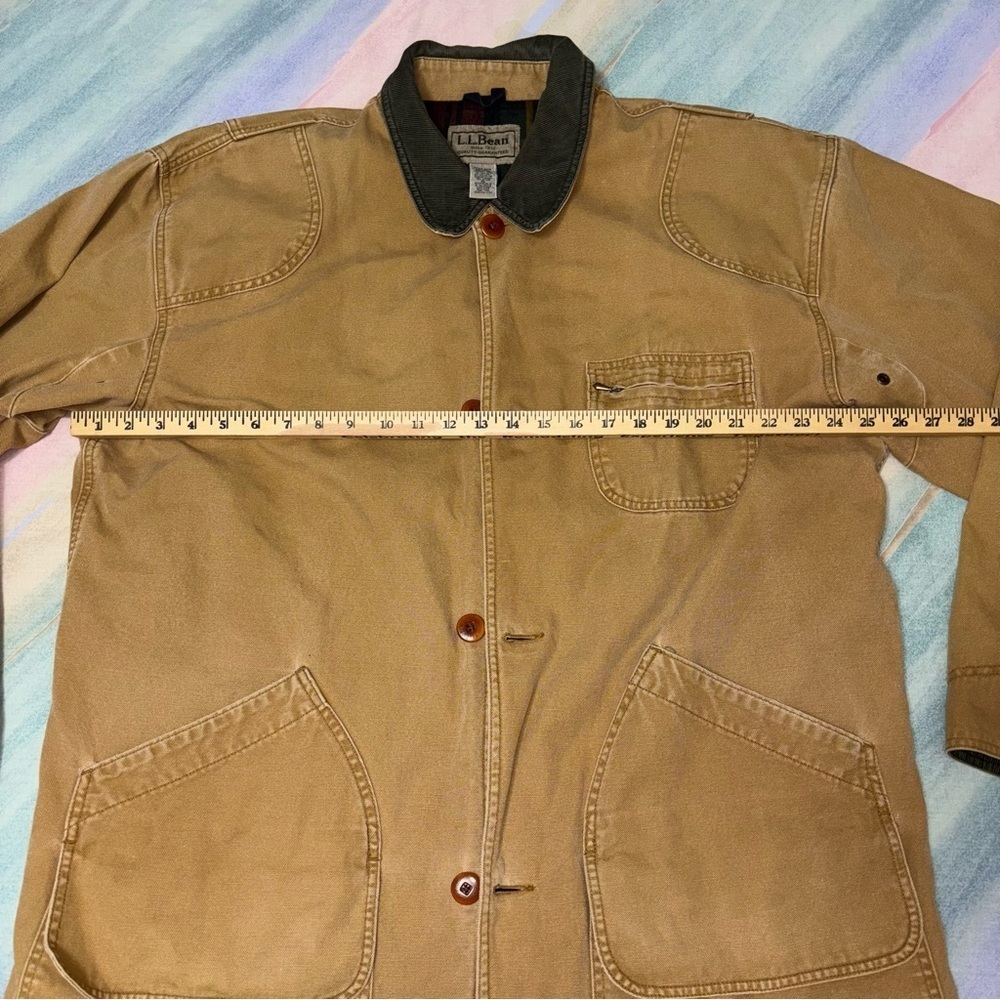 Vintage LL Bean Field Chore Barn Jacket Plaid Flannel Lined Mens XL Tall